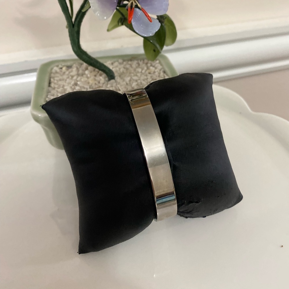 Vintage Stainless Steel Square Bangle Bracelet
